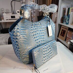 Brahmin Royal Blue Melbourne Handbag and matching wallet